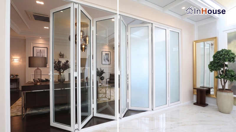 บานเฟี้ยมกระจกกั้นพื้นที่ · Folding Door