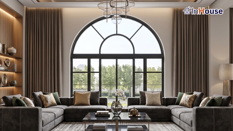 กระจกโค้งครึ่งวงกลมดีไซน์ · Arch Glass