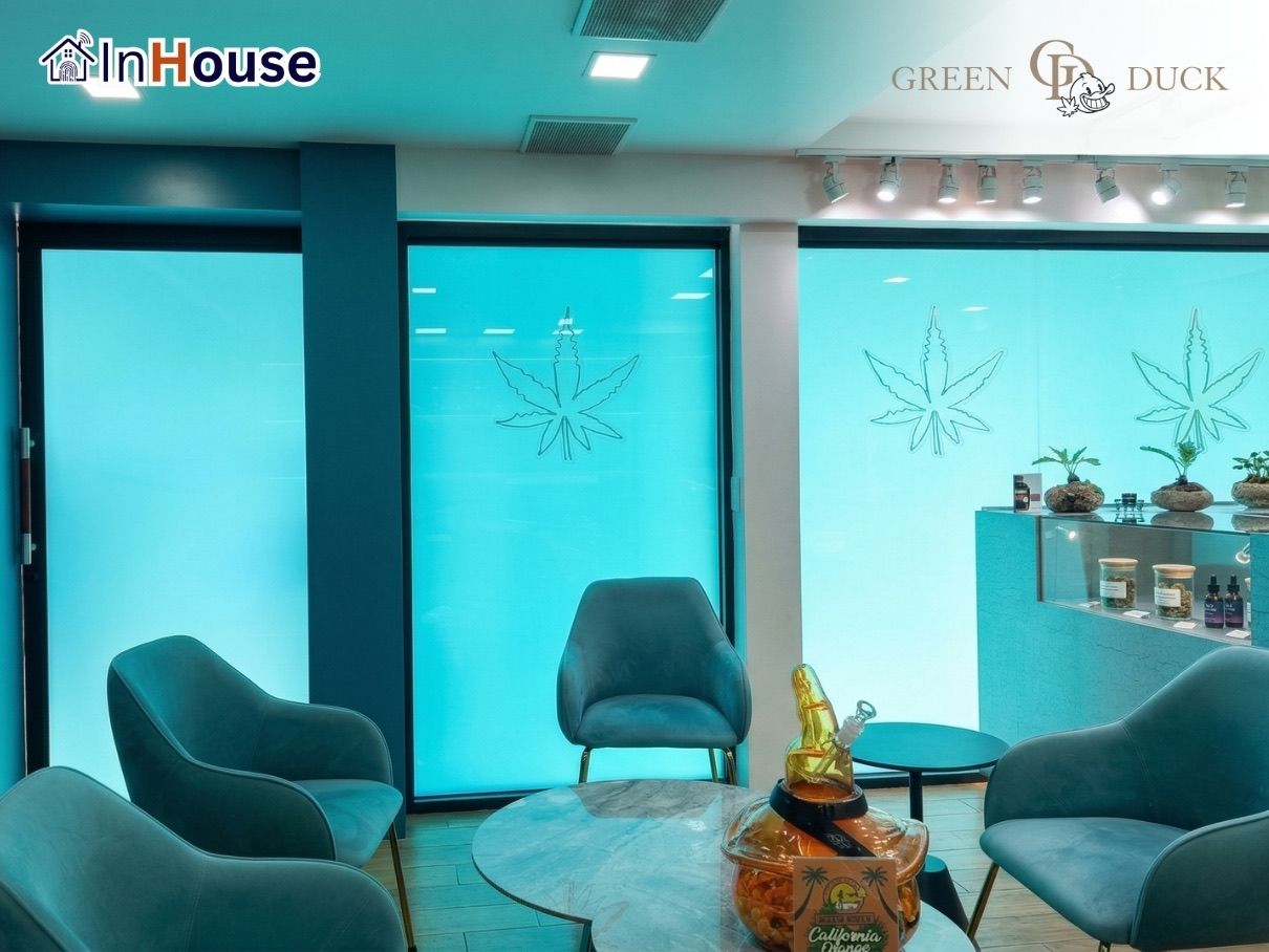 Smart Glass สีพิเศษ Custom Colors — ตัวอย่างฟิล์มโอเชี่ยนบลู Green Duck
