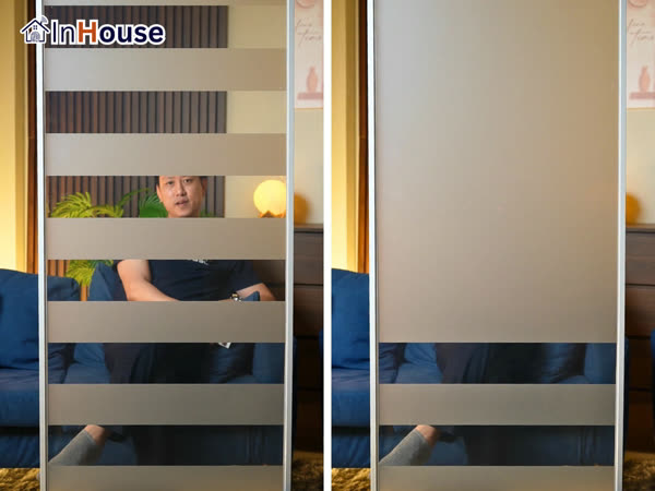 InHouse Animation Smart Film & Smart Glass — ฟิล์มไฟฟ้า/กระจกไฟฟ้าแยก 40 จุด · มู่ลี่ดิจิทัล · โชว์โลโก้ · Animation