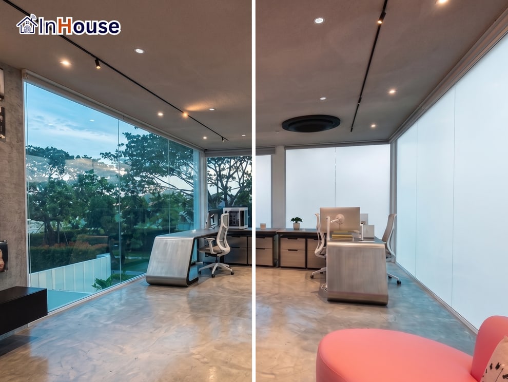 Glass House Skylight · InHouse Smart Film ใสที่สุดในตลาด · Performance Series Lucida™ Pure Clarity · ฟิล์มไฟฟ้าใสที่สุดสำหรับ Glass House · บ้านคุณบอย YouTuber
