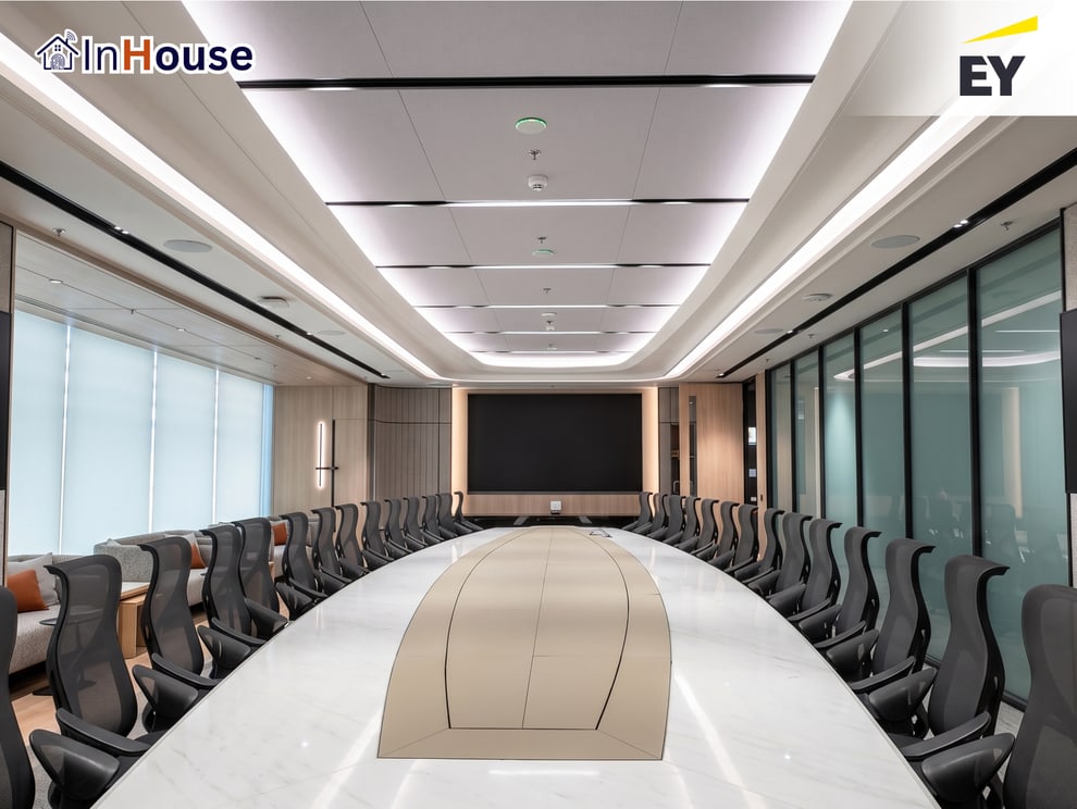 ห้องประชุม Conference room Smart Film PDLC InHouse · EY Thailand · ฟิล์มไฟฟ้าห้องประชุม