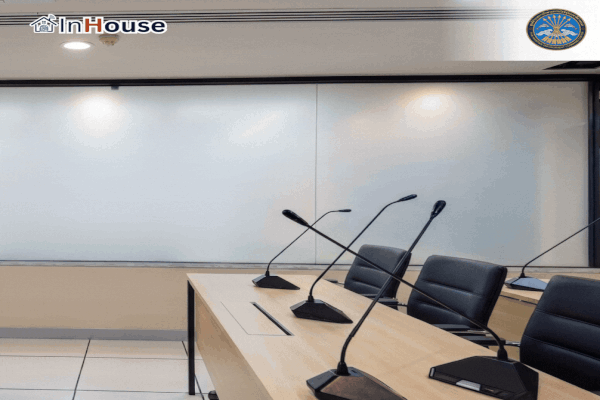 ฟิล์มไฟฟ้าสำหรับสถาบัน · ธนาคาร · ภาครัฐ · มหาวิทยาลัย — InHouse Smart Glass ฟิล์มไฟฟ้า