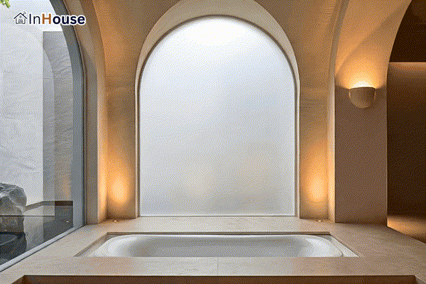 P Residence ติดตั้งฟิล์มไฟฟ้า Smart Film ห้องน้ำกระจก Sexy Bathroom บ้านพักอาศัย เปลี่ยนใส-ขุ่น