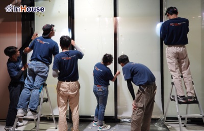 ขั้นตอนที่ 5 ติดตั้ง & QC โดยทีม InHouse — บริการติดตั้งฟิล์มไฟฟ้า InHouse Smart Film