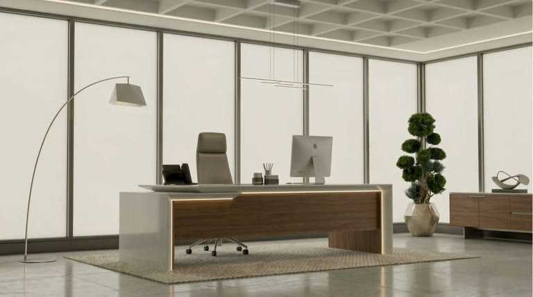 InHouse Smart Glass · กระจกอัจฉริยะ Tempered Laminated PDLC · ฝ้าทึบ ห้องผู้บริหาร อาคารหรู
