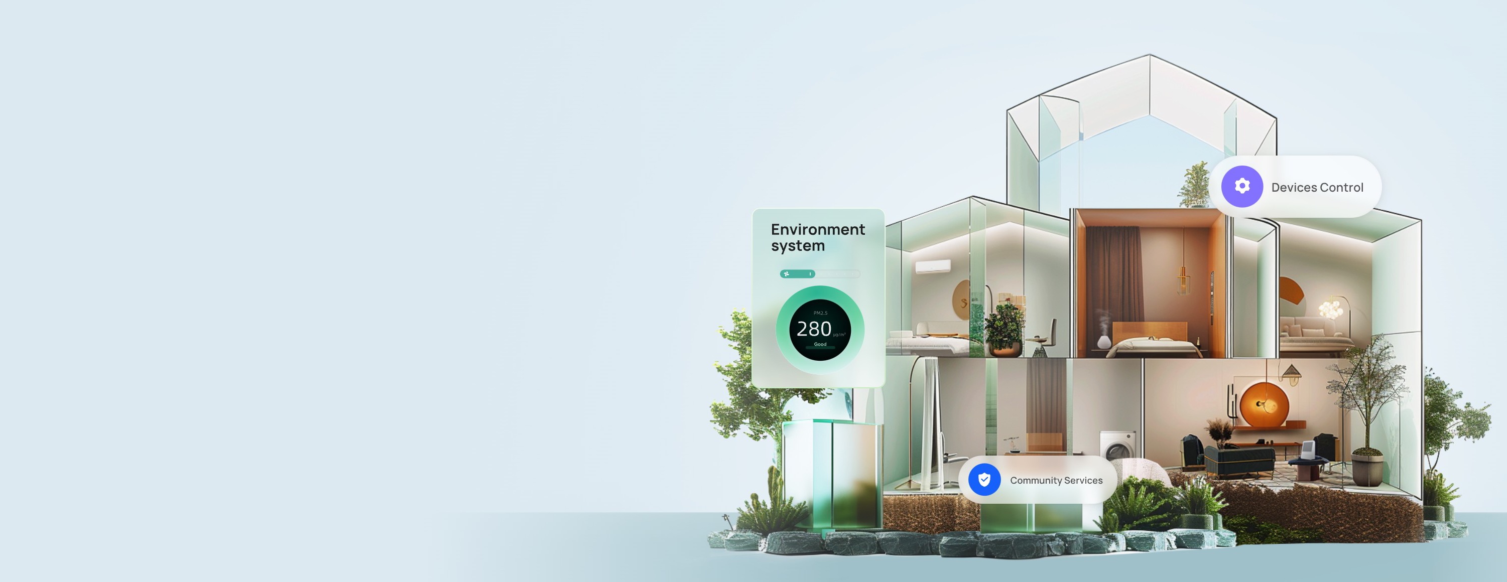 InHouse Smart Home · home automation system · Thai voice control · living room