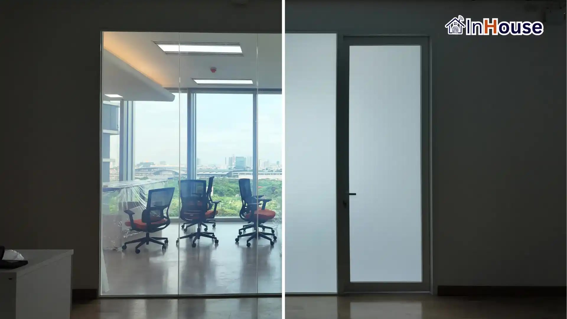 ผลงานติดตั้งฟิล์มไฟฟ้า BTS Visionary – Meeting Suite โดย InHouse Technology