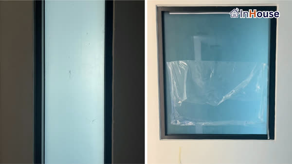 Khun Jomjaem — Luxury condo bathroom, privacy at the press of one remote ติดตั้งฟิล์มไฟฟ้า โดย InHouse Technology