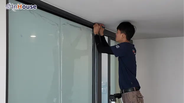A solution beyond curtains smart film Instant privacy, no clutter, no loss of design — Khun You — Life Rama 4 Condo Bedroom