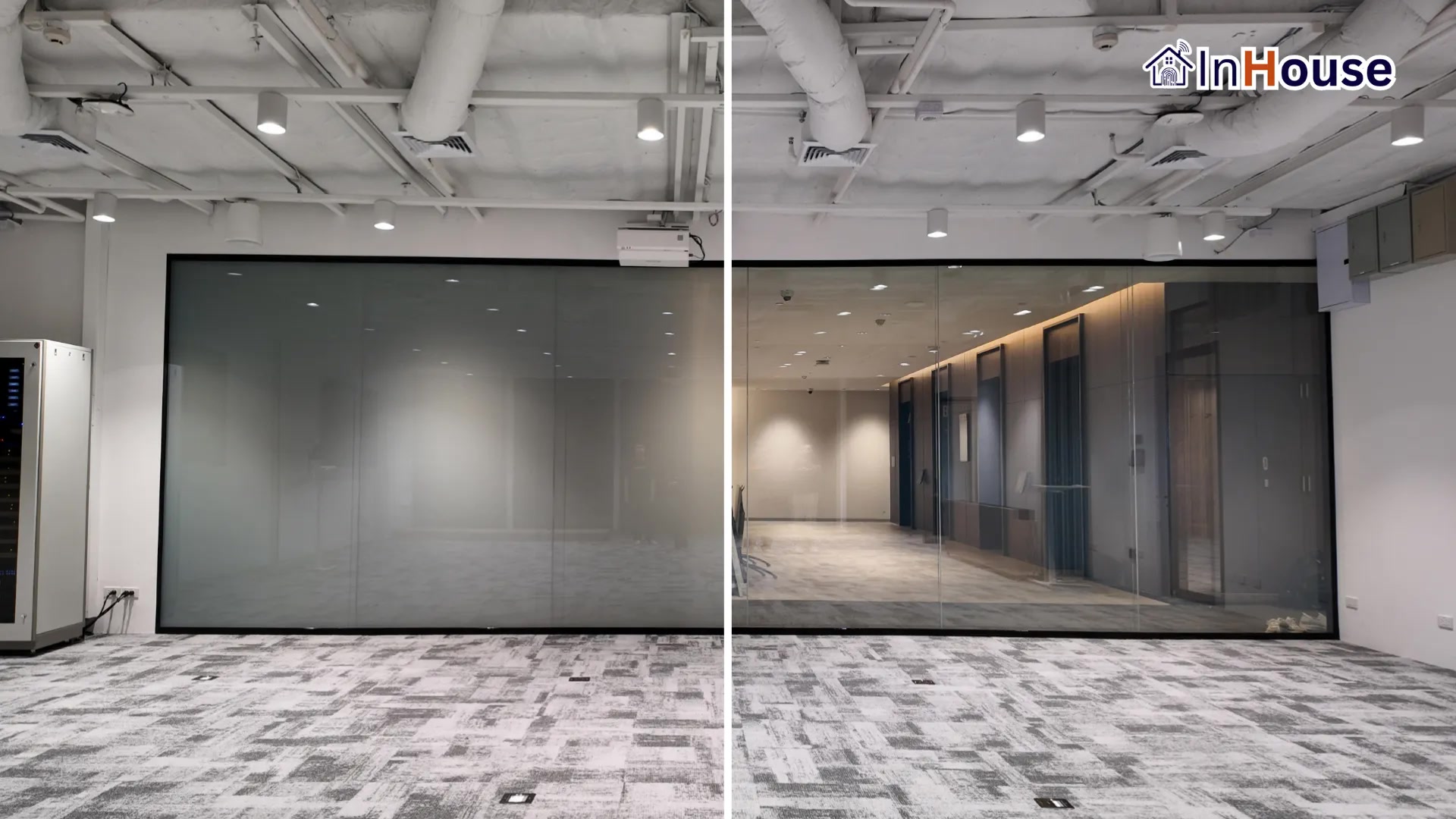 ผลงานติดตั้งฟิล์มไฟฟ้า LINE – ห้องประชุมใหญ่, ห้องสัมมนา โดย InHouse Technology