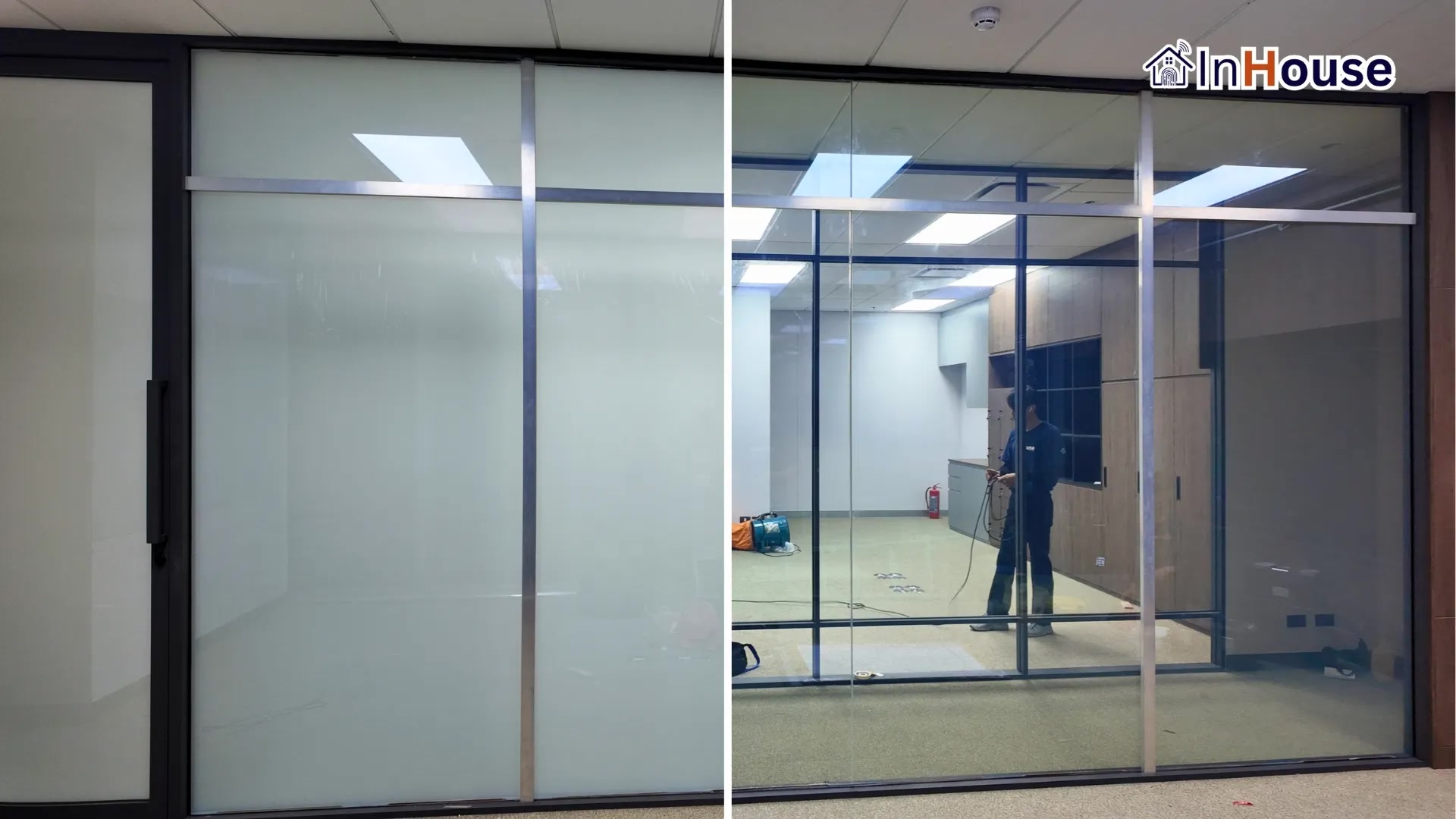ผลงานติดตั้งฟิล์มไฟฟ้า Nexter Living – OCC Smart Office Glass โดย InHouse Technology