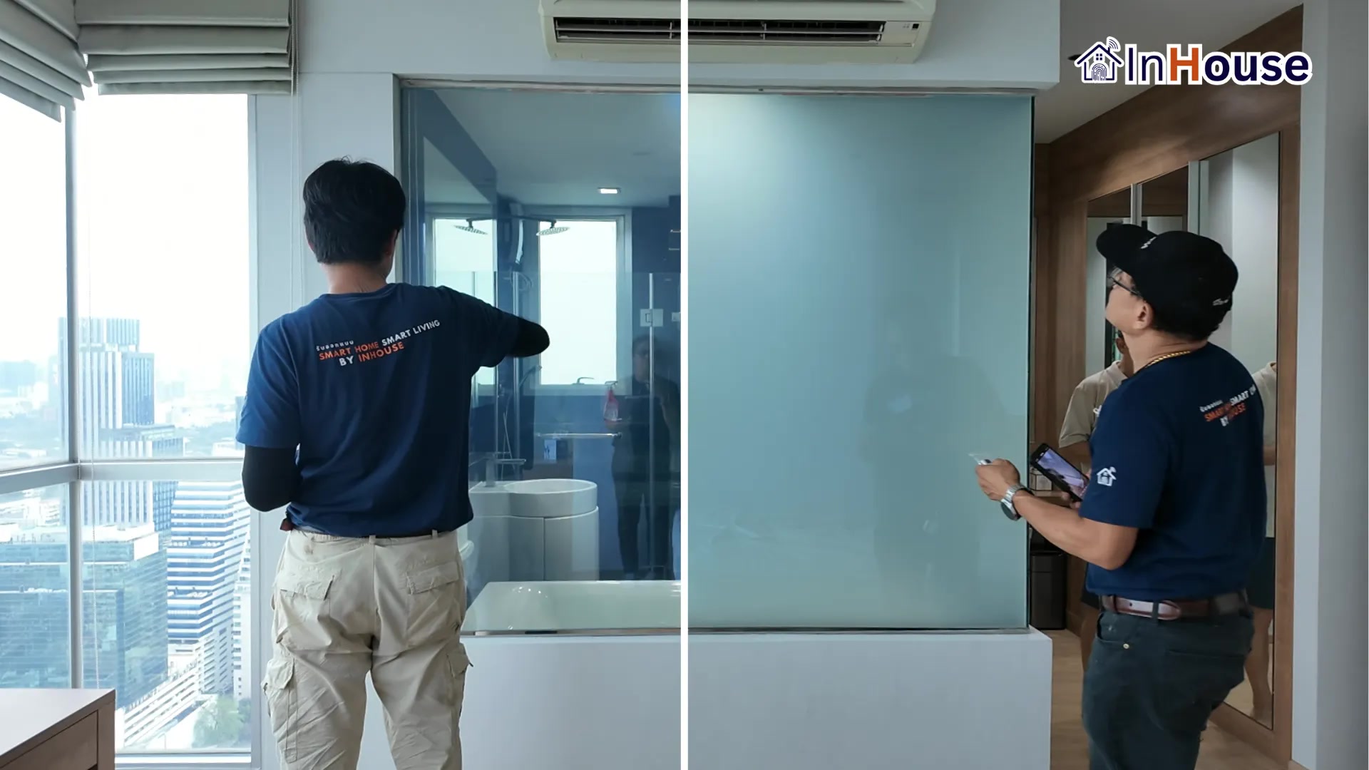 ผลงานติดตั้งฟิล์มไฟฟ้า คอนโดพัทยา – ยกระดับห้องน้ำ Sexy Bathroom โดย InHouse Technology