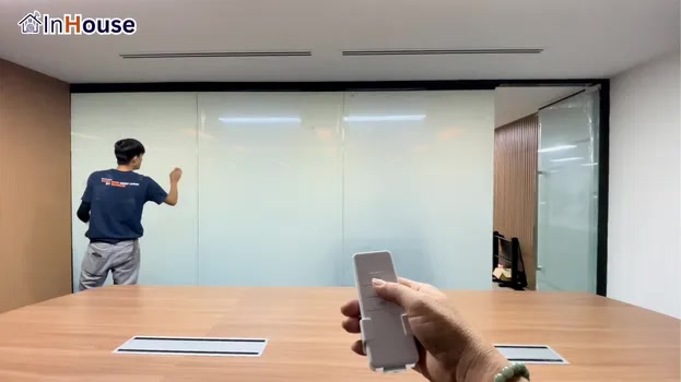 Smart Control ฟิล์มไฟฟ้า ทดสอบระบบเปลี่ยนสถานะไวในเสี้ยววินาที — TMES – โซลูชันห้องประชุมยุคใหม่ด้วยฟิล์มไฟฟ้าปรับขุ่น-ใส