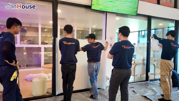 บอกลาปัญหาฟิล์มหลุดร่อนและฟองอากาศ ฟิล์มไฟฟ้า ทีมงาน InHouse เข้าแก้ไขงานติดตั้งที่ไม่ได้มาตรฐาน — Zucca – คาเฟ่สัตว์เลี้ยง